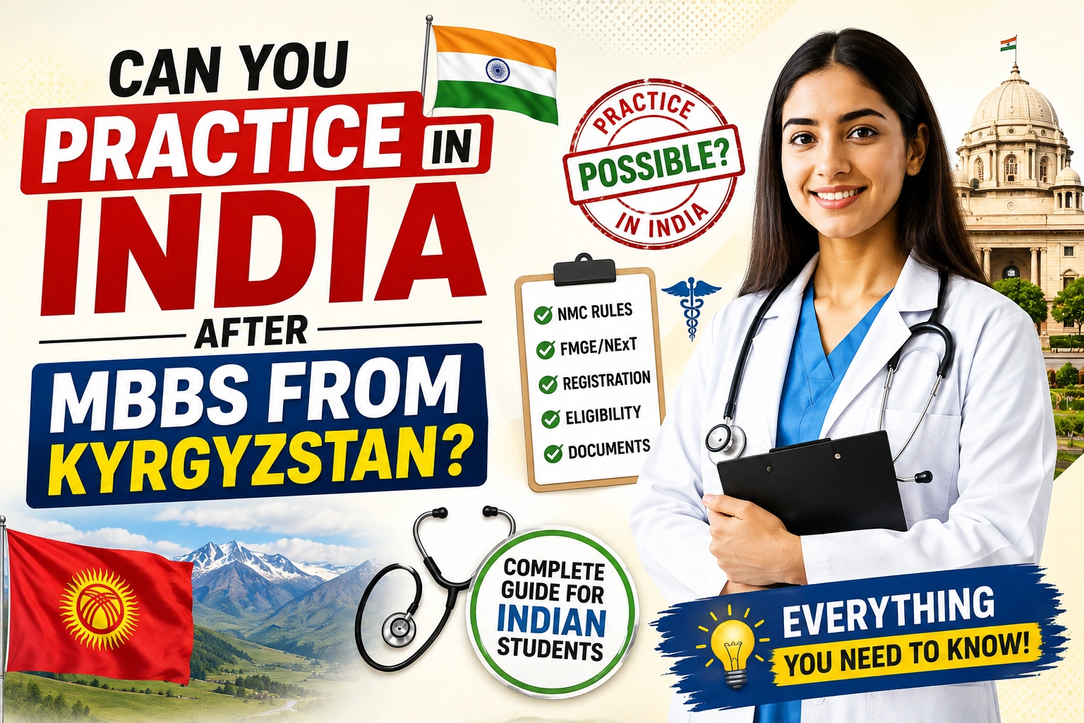Can You Practice in India After MBBS from Kyrgyzstan? Everything You Need to Know